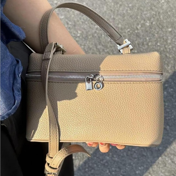 NWT Crossbody Purse Convertible Clutch Top Handle Removable Adjustable Strap Tan - Picture 3 of 9